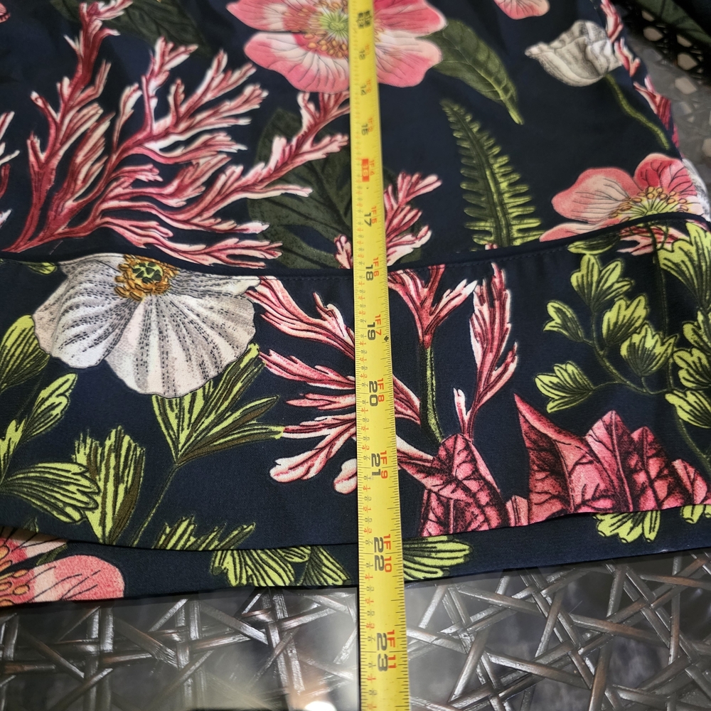 H&M Dark Moody Floral Pattern Long Sleeve Top - Picture 8 of 8
